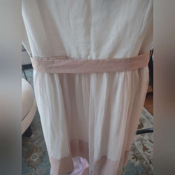 NWT A'Reve 3D Beige Pink Spring Flower Dress - size Large - Picture 10 of 13